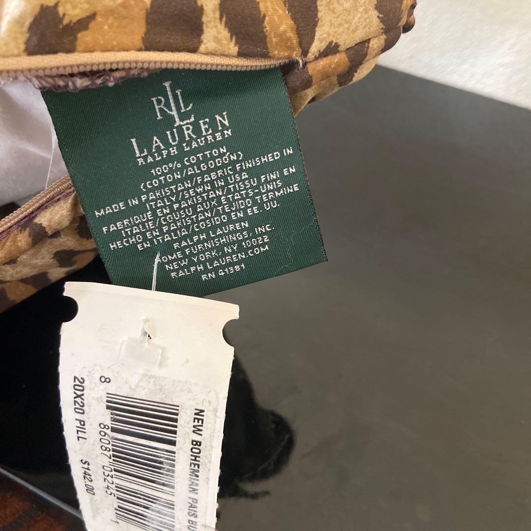 ラルフローレン　レオパードクッション　豹柄