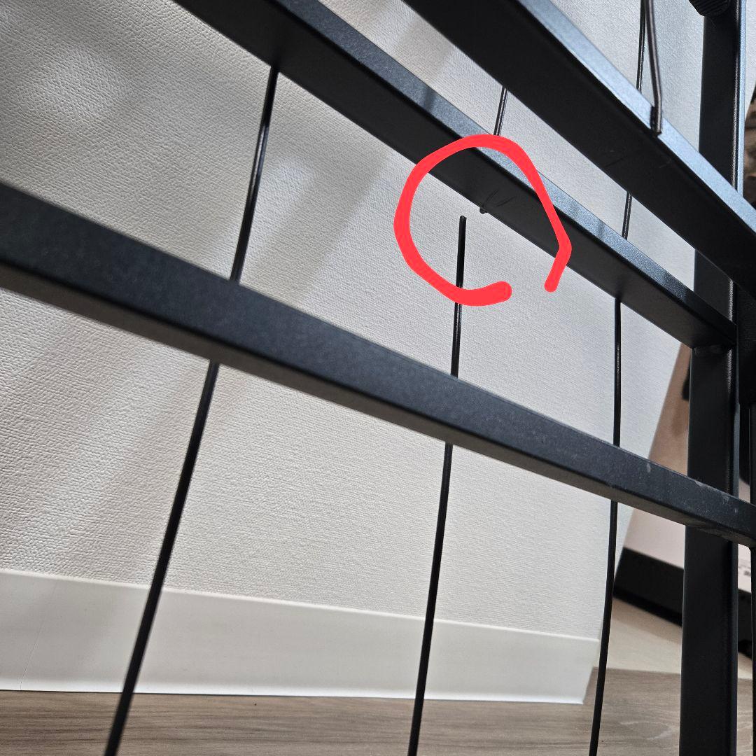 ZINUS ベッドフレーム セミダブル SD パイプベッド 折りたたみ ブラック