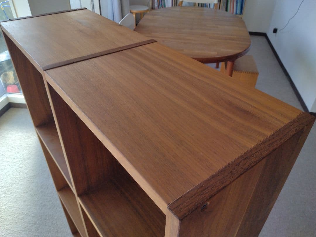 【訳あり良品】MUJI無印 スタッキングシェルフ3×2/ウォルナット材/ラック棚