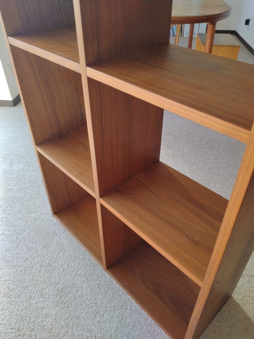 【訳あり良品】MUJI無印 スタッキングシェルフ3×2/ウォルナット材/ラック棚