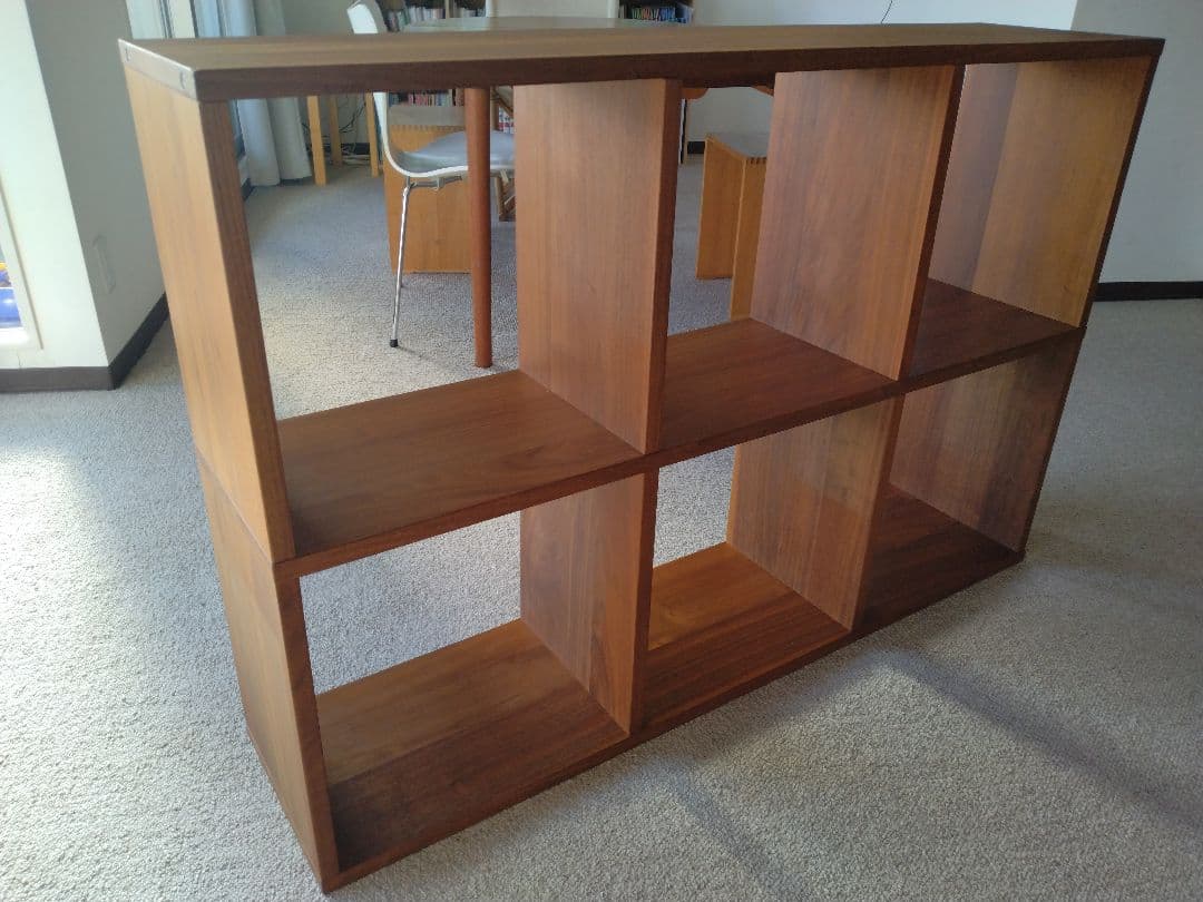 【訳あり良品】MUJI無印 スタッキングシェルフ3×2/ウォルナット材/ラック棚