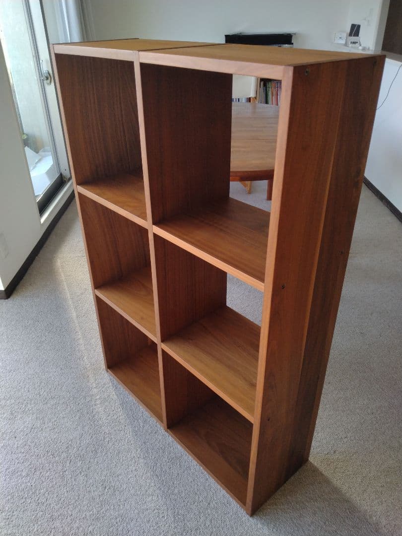 【訳あり良品】MUJI無印 スタッキングシェルフ3×2/ウォルナット材/ラック棚