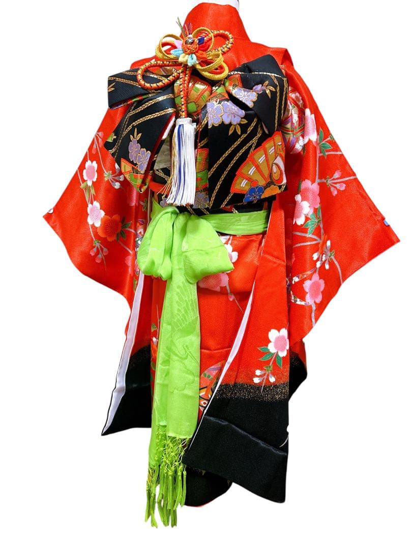 お買い得品♡七五三　7歳　女の子　フルセット　一式　赤系　古典柄