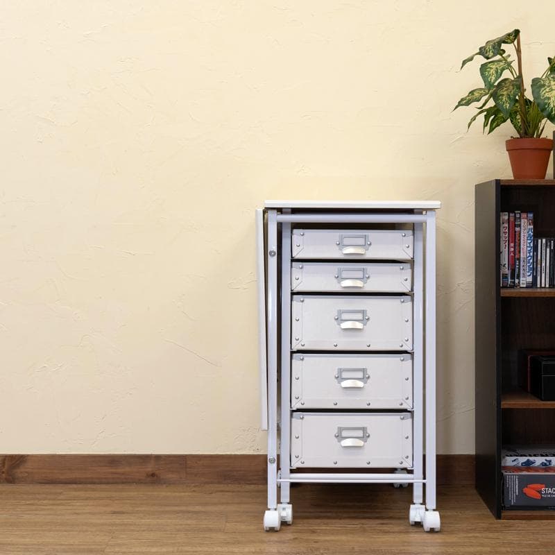 【新品・送料無料】Popan　収納折りたたみデスク　BR/WH