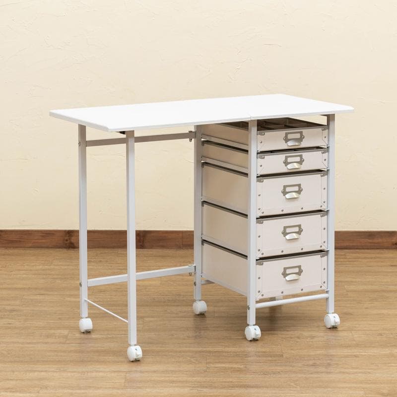 【新品・送料無料】Popan　収納折りたたみデスク　BR/WH