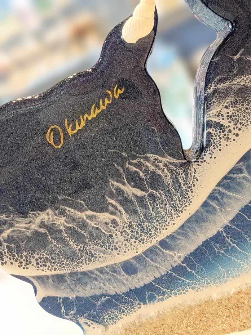 ⑧シーサーのオーシャンアート　おきなわ (オス)　レジンアート