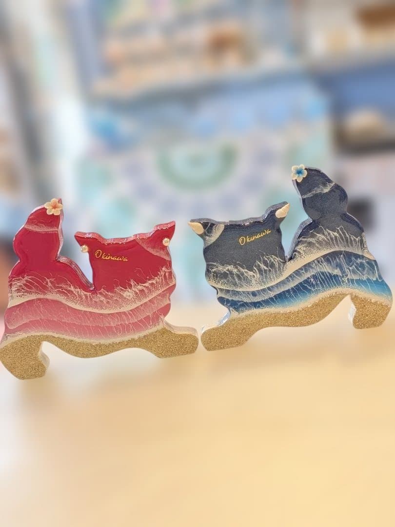 ⑧シーサーのオーシャンアート　おきなわ (オス)　レジンアート