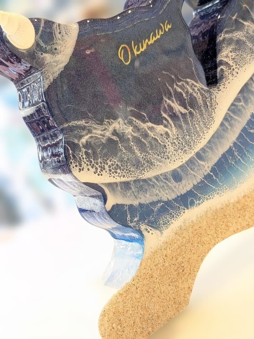 ⑧シーサーのオーシャンアート　おきなわ (オス)　レジンアート