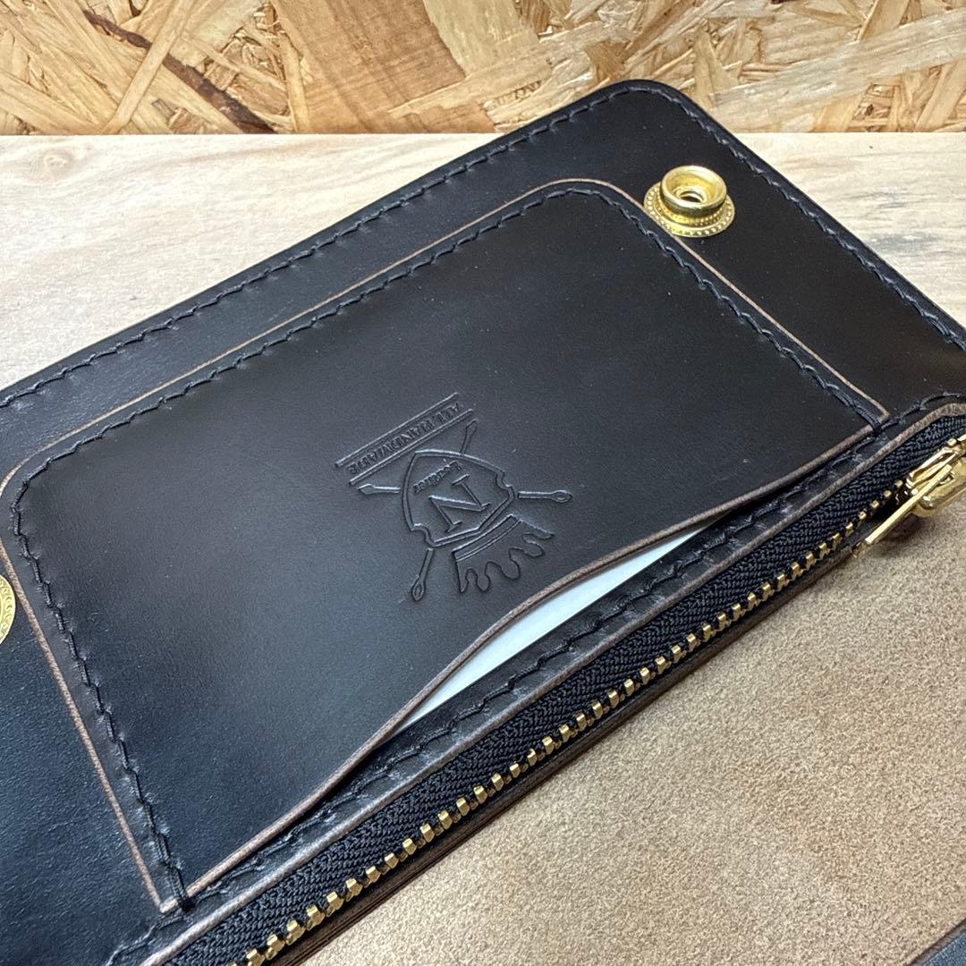 ホーウィン社 クロムエクセル 150 カスタム トラッカーウォレット 茶芯