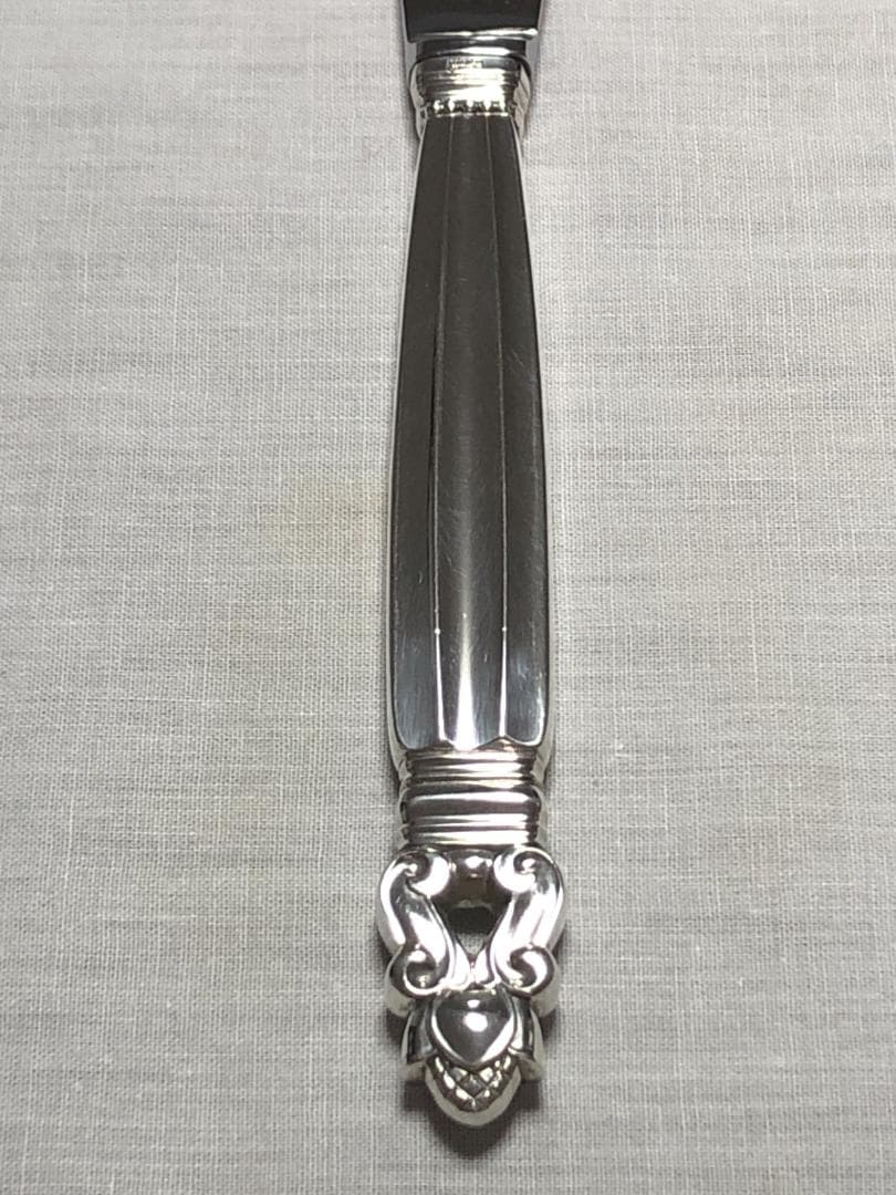 美品 ジョージジェンセン ACORN ディナーナイフ STERLING ①