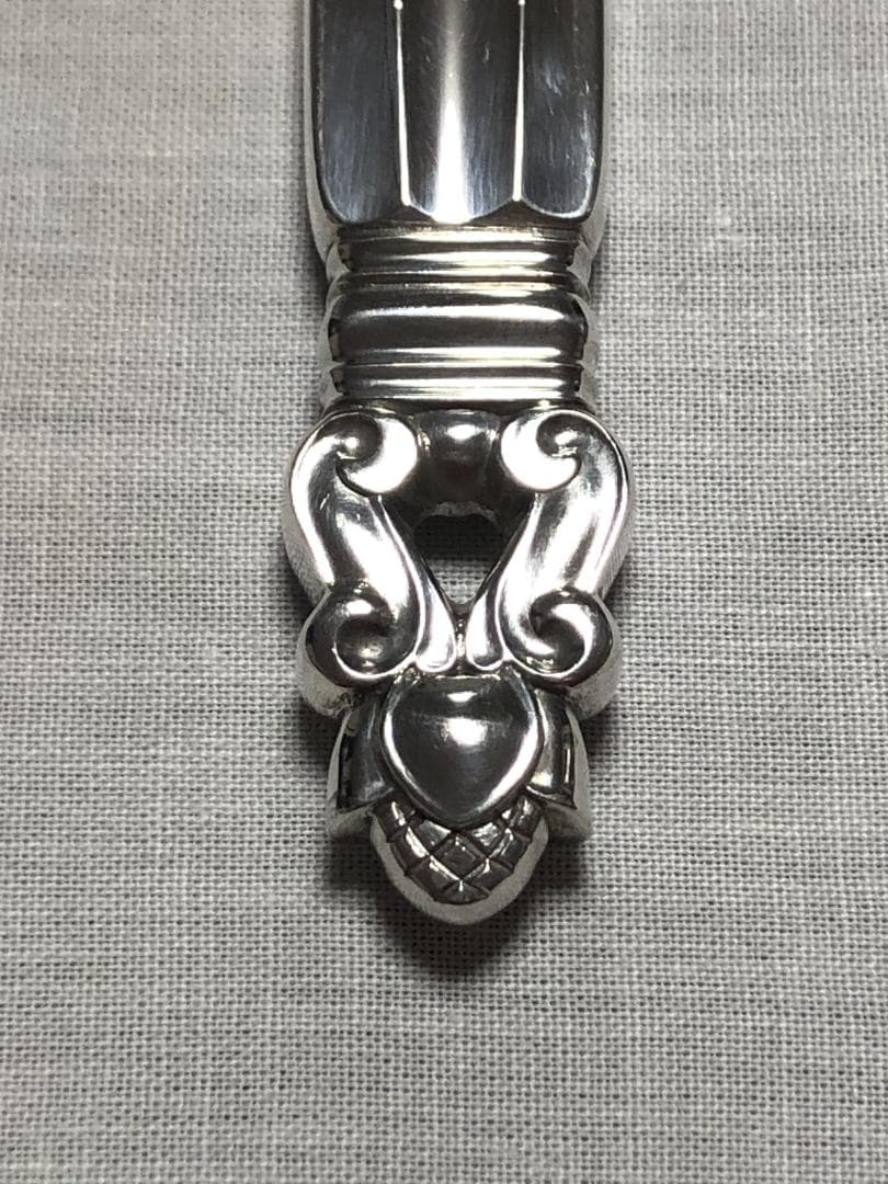 美品 ジョージジェンセン ACORN ディナーナイフ STERLING ①