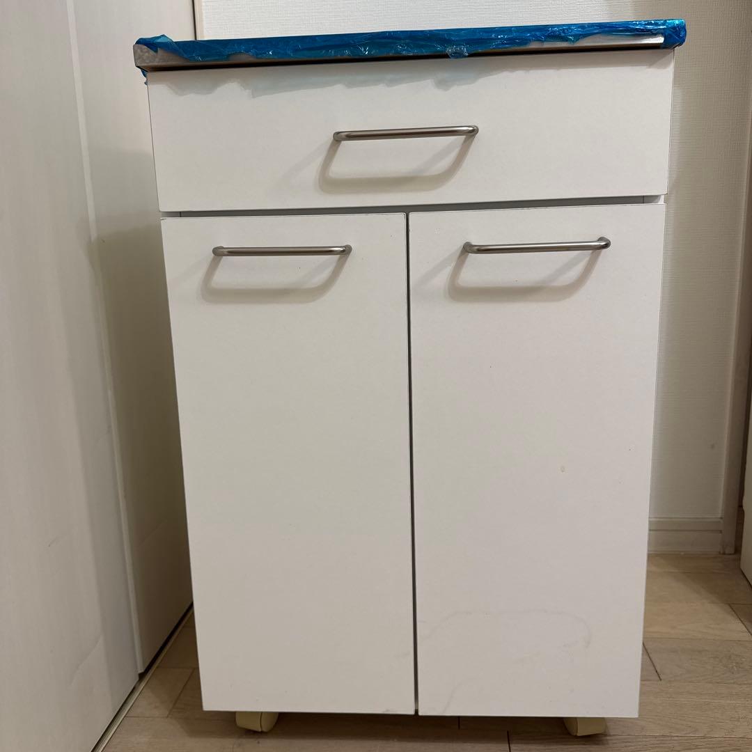 山善　ゴミストッカー　作業台　ダストボックス　引越　新生活　引き出しつき　ゴミ箱