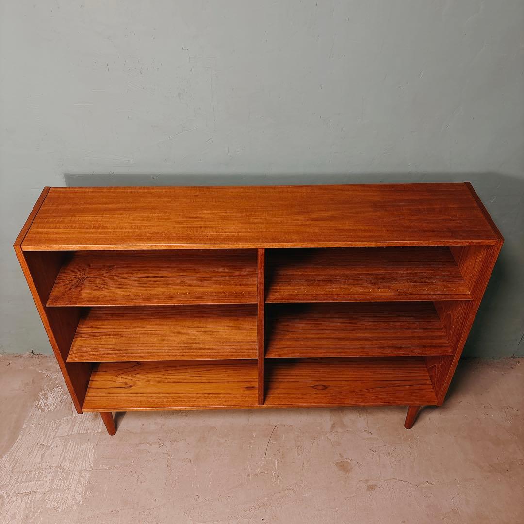 デンマーク　チーク材　ブックシェルフ　北欧家具　北欧ビンテージ