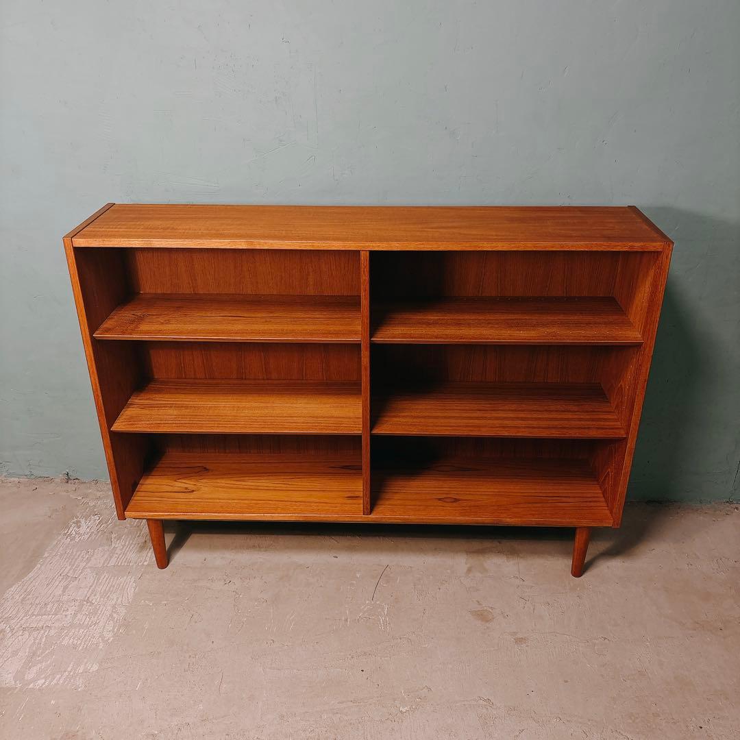 デンマーク　チーク材　ブックシェルフ　北欧家具　北欧ビンテージ