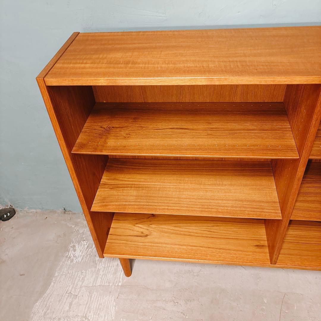 デンマーク　チーク材　ブックシェルフ　北欧家具　北欧ビンテージ