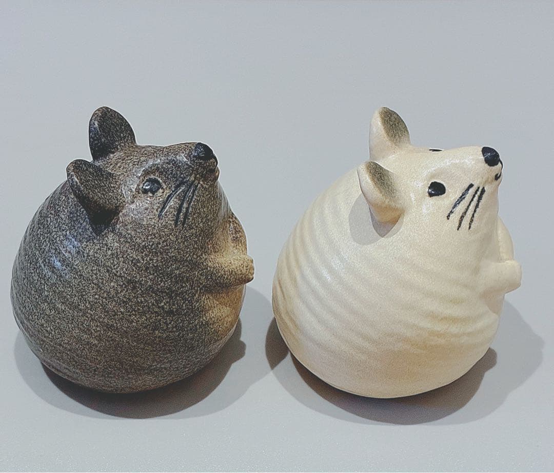 リサラーソン 3匹のねずみ(2匹セット)(グレー)(ホワイト)