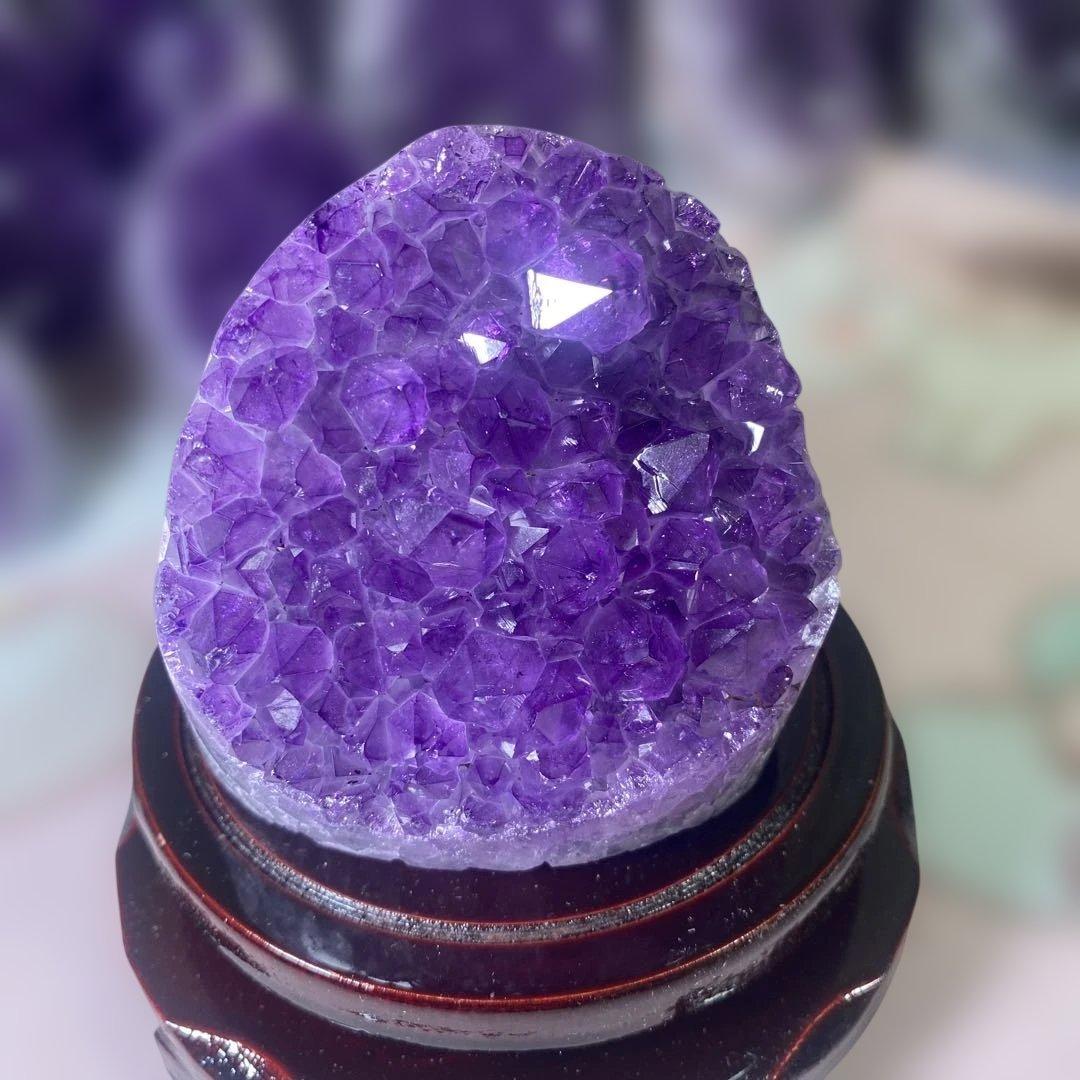 極上】ウルグアイアメジストクラスター原石（幸運水晶）天然紫水晶