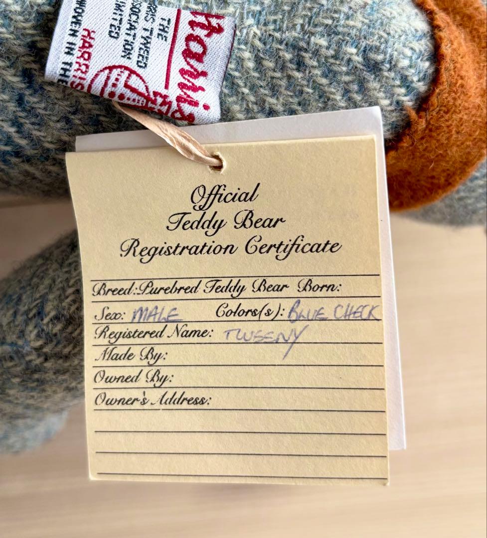 《新品・タグ付》貴重❗️ハリスツイード★テディベア