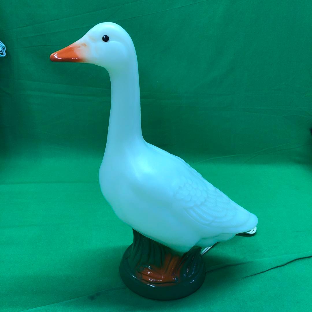 C-4 [希少・昭和レトロ] アヒル ランプ ダック ガチョウ サンタン