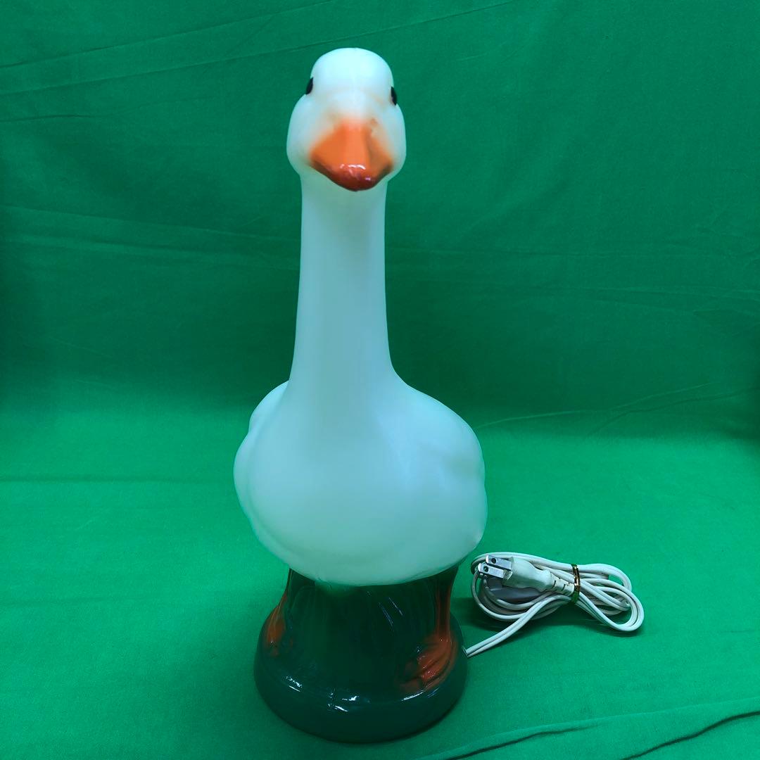 C-4 [希少・昭和レトロ] アヒル ランプ ダック ガチョウ サンタン