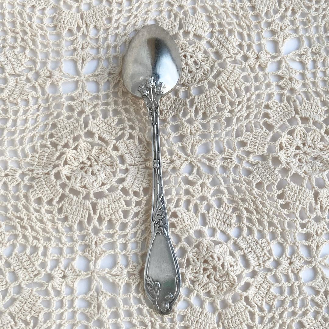 mio【Boulenger/アザミ】フランスアンティーク☆純銀P スプーン