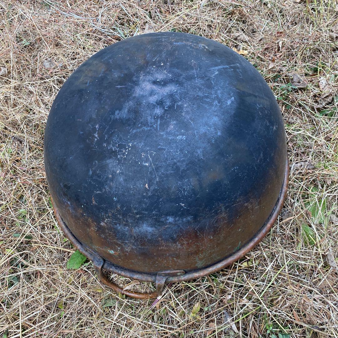 アンティーク　巨大銅鍋　両手鍋　ブロンズ