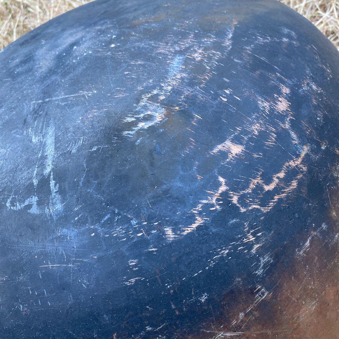 アンティーク　巨大銅鍋　両手鍋　ブロンズ