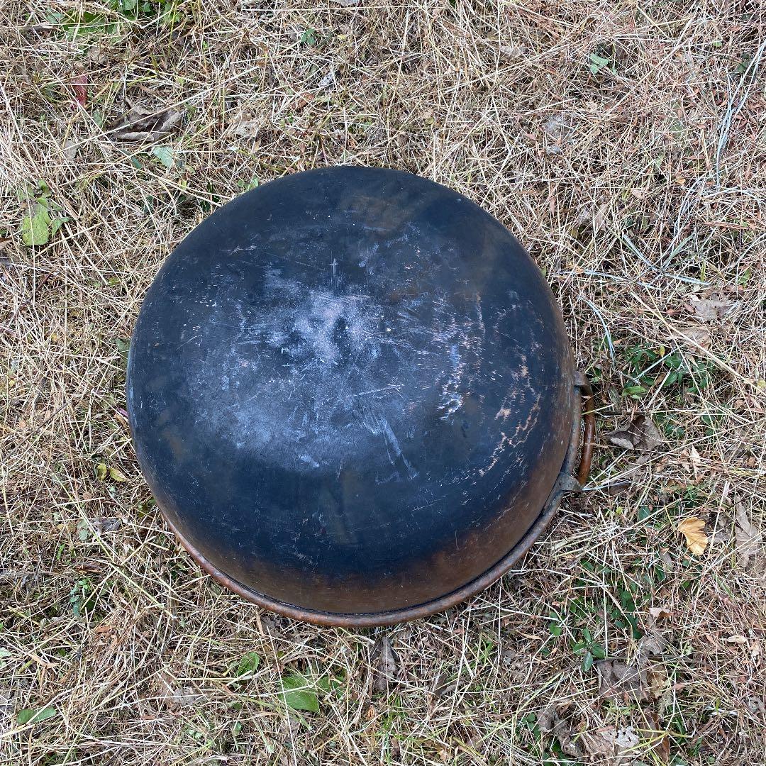 アンティーク　巨大銅鍋　両手鍋　ブロンズ