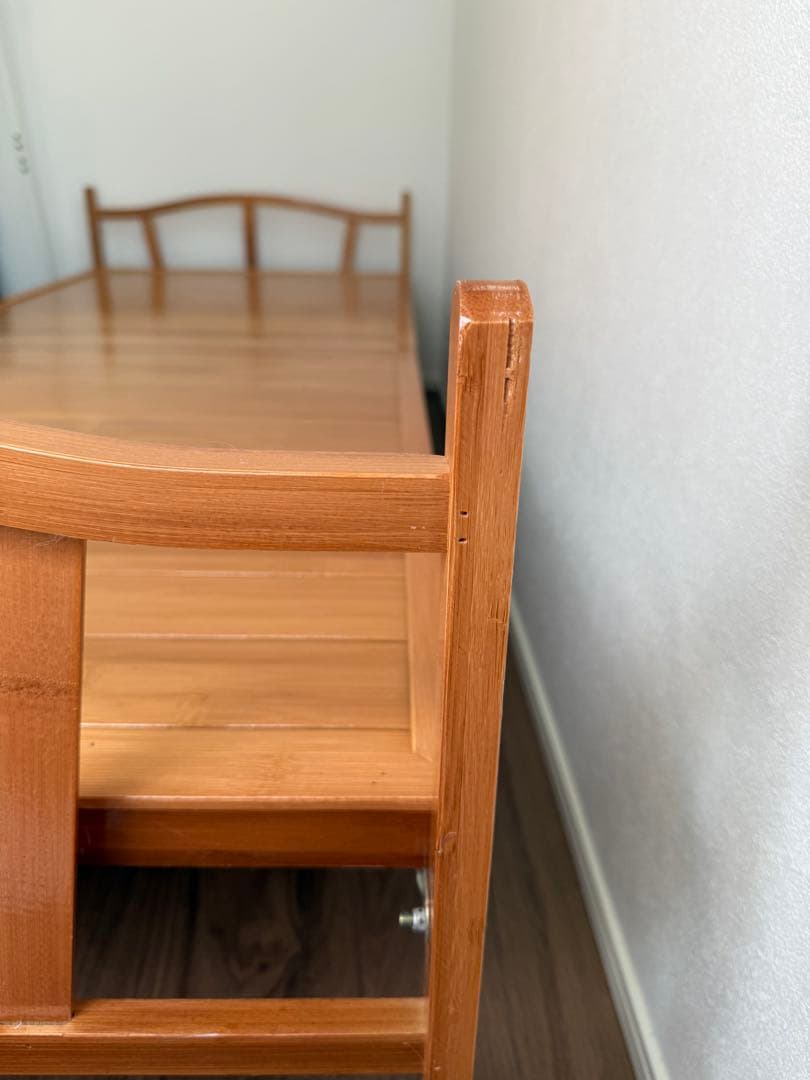 竹庭 組立不要 天然竹製 折りたたみベッド シングル 幅80cm