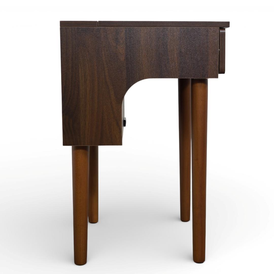 【新品訳あり】コンパクトドレッサー 椅子付き 2口コンセント デスク 鏡台