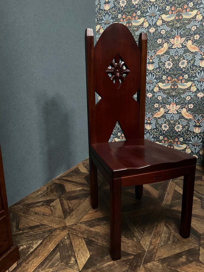 木製 椅子 ② アンティークチェア インテリア クラシック 木彫