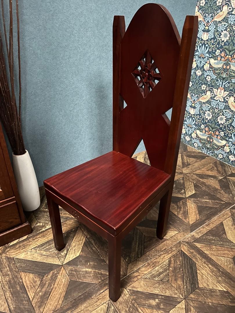 木製 椅子 ② アンティークチェア インテリア クラシック 木彫