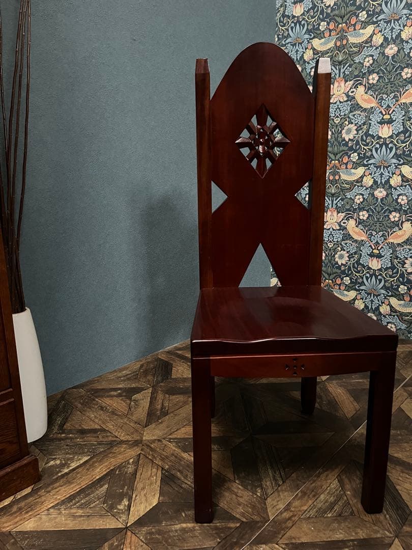 木製 椅子 ② アンティークチェア インテリア クラシック 木彫