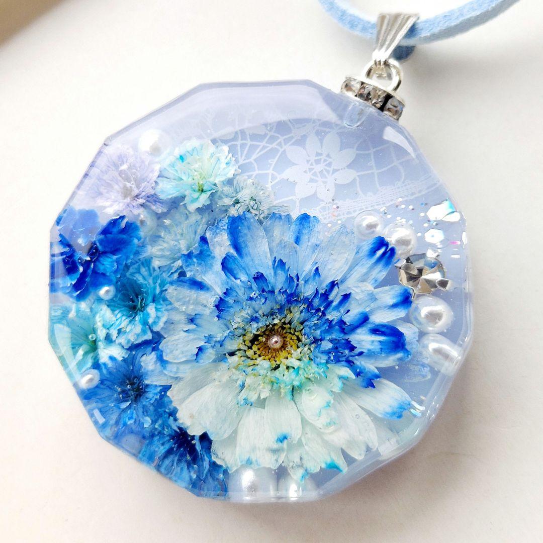 【1132】レジン　マトリカリア　ネックレス　ペンダント　ハンドメイド