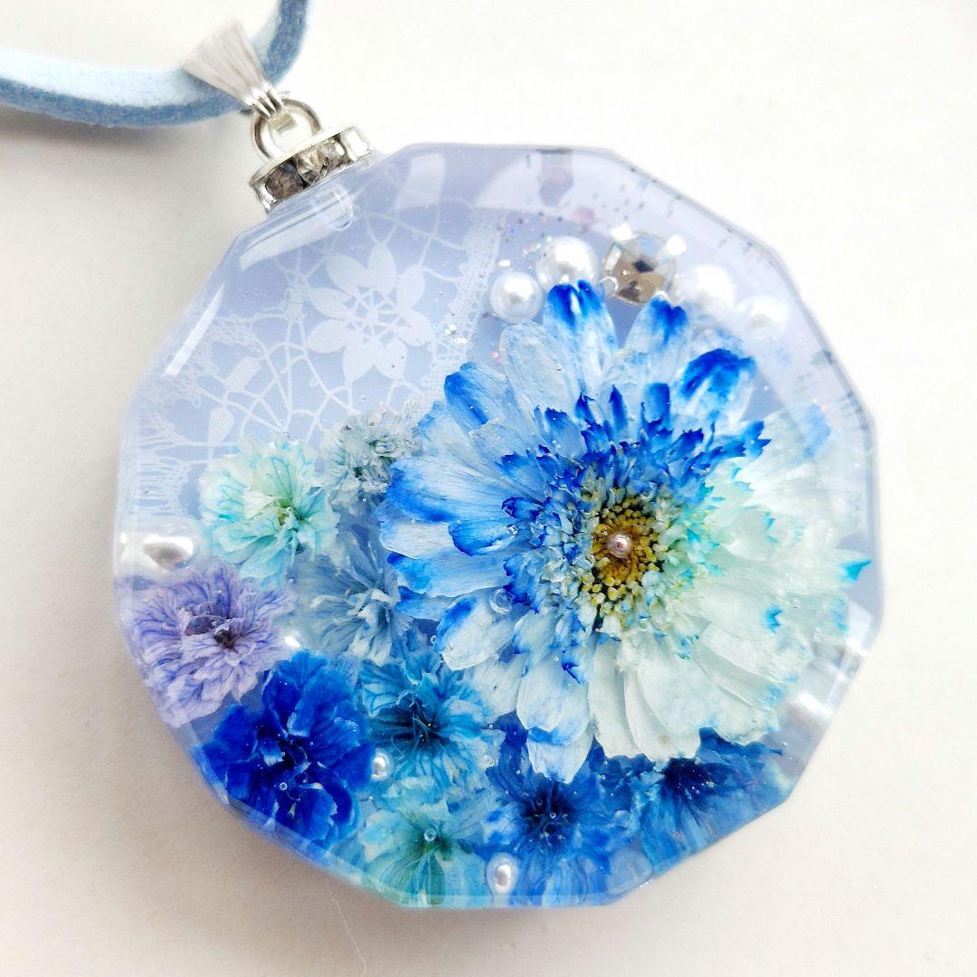 【1132】レジン　マトリカリア　ネックレス　ペンダント　ハンドメイド