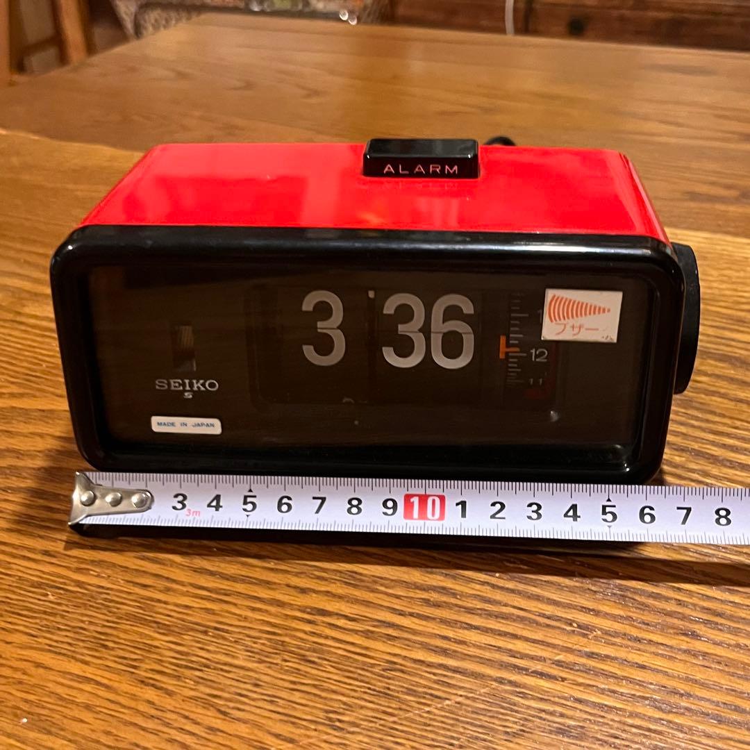 昭和レトロセイコー パタパタ時計 赤SEIKO DP692T 動作確認済アラーム
