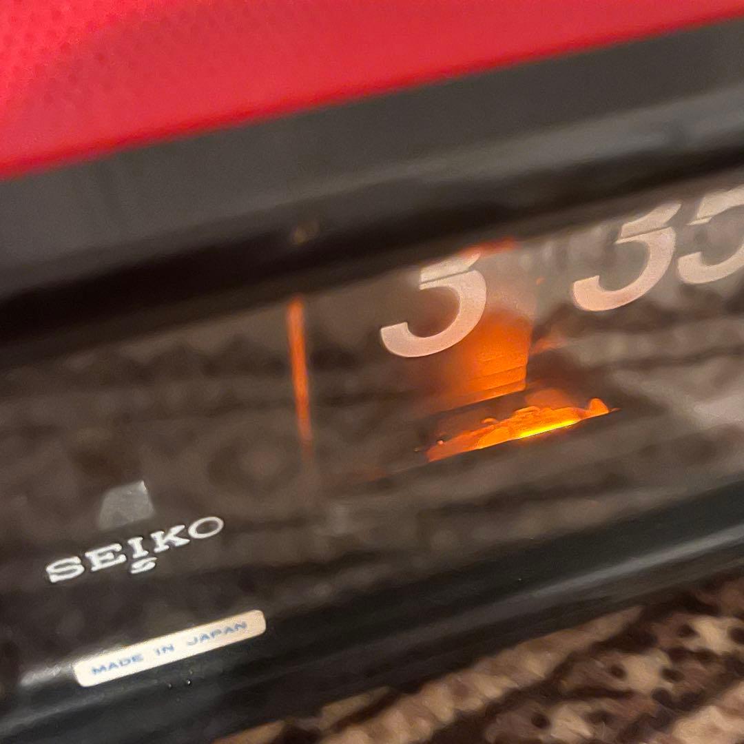 昭和レトロセイコー パタパタ時計 赤SEIKO DP692T 動作確認済アラーム