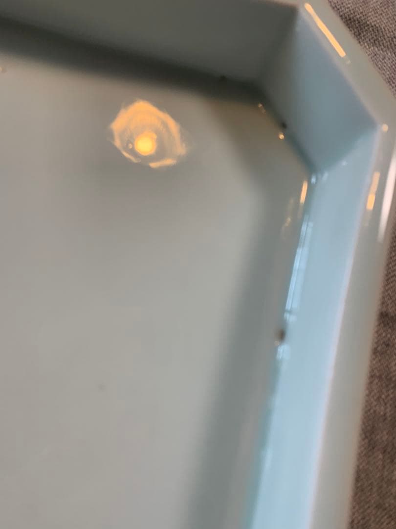 青磁　古い角皿　大皿　四方皿　古伊万里　隅切り角皿　お節料理が華やぎます