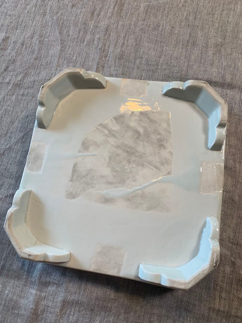 青磁　古い角皿　大皿　四方皿　古伊万里　隅切り角皿　お節料理が華やぎます