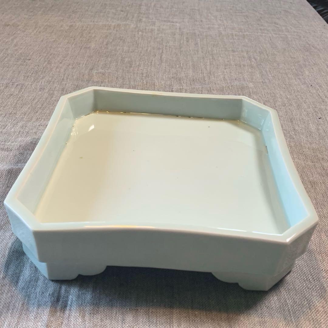 青磁　古い角皿　大皿　四方皿　古伊万里　隅切り角皿　お節料理が華やぎます