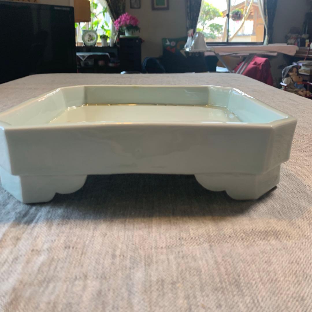 青磁　古い角皿　大皿　四方皿　古伊万里　隅切り角皿　お節料理が華やぎます