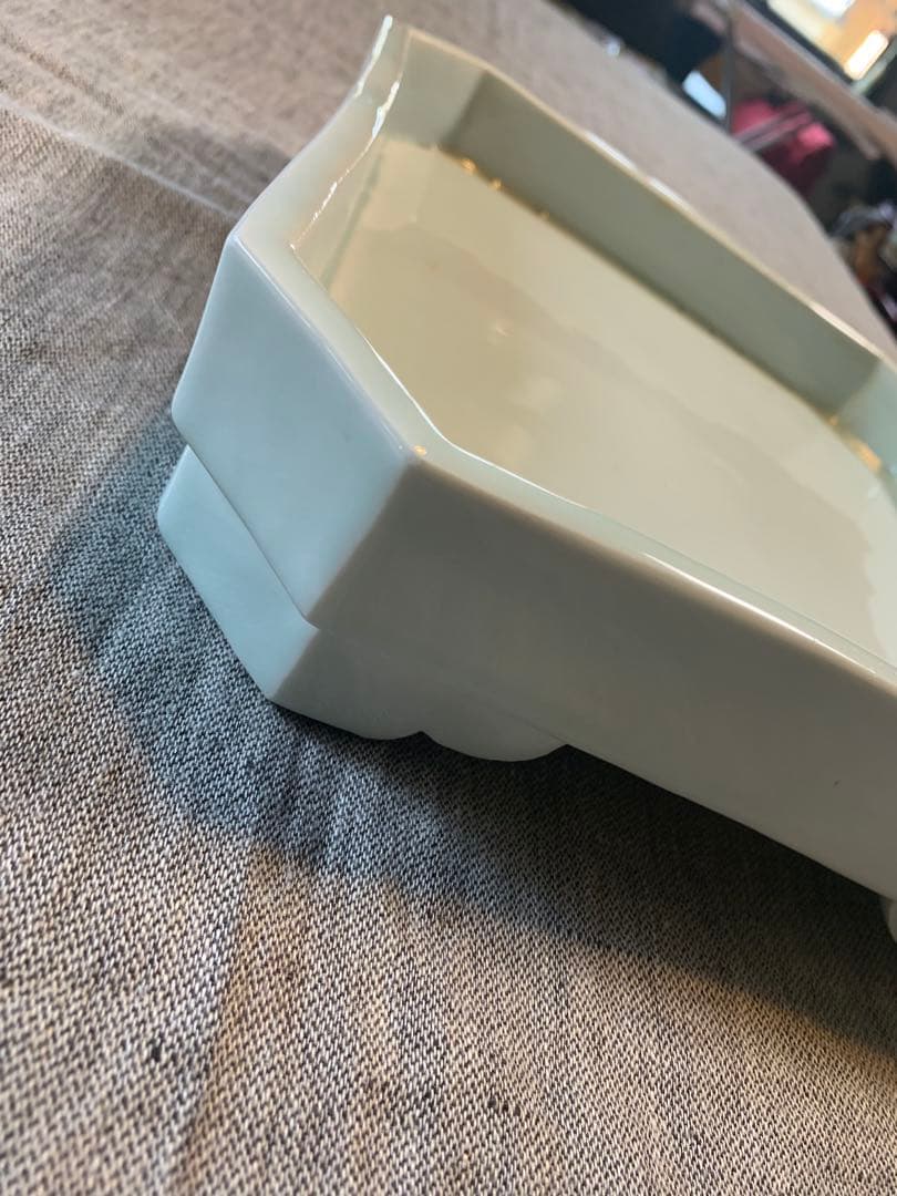 青磁　古い角皿　大皿　四方皿　古伊万里　隅切り角皿　お節料理が華やぎます