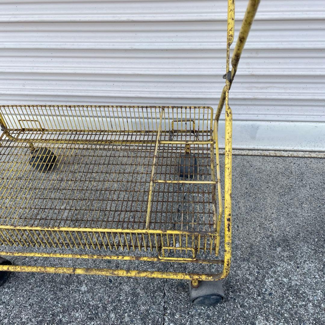 最終価格　昭和レトロ　ワイヤーラック　キャスター付　ガーデニング　シャビーラック