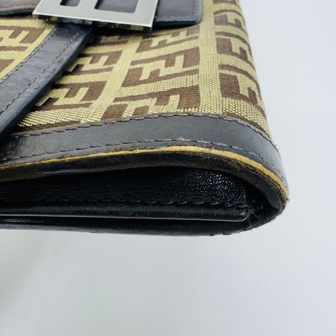 ✨FENDI✨フェンディ✨ズッカ柄✨ブラウン✨シルバー金具✨長財布✨