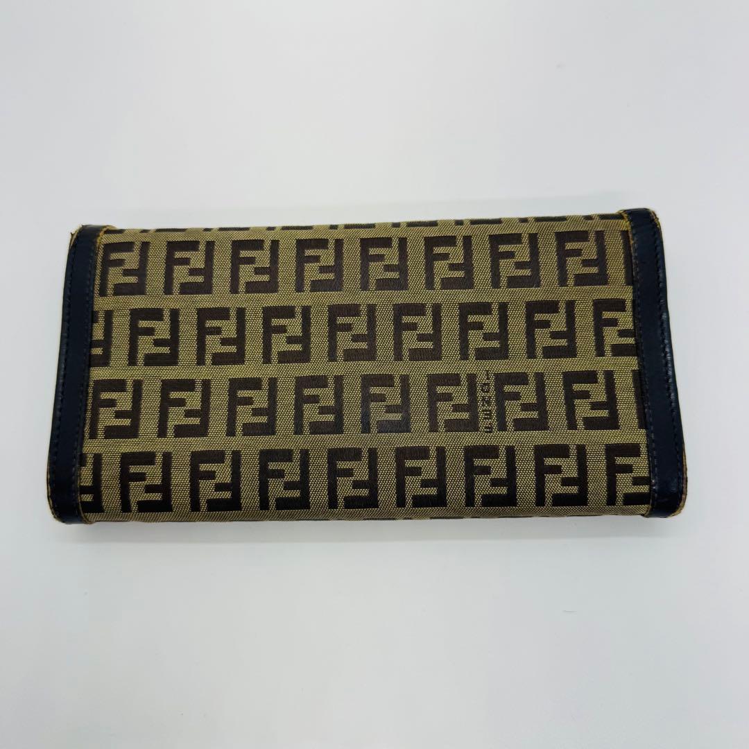 ✨FENDI✨フェンディ✨ズッカ柄✨ブラウン✨シルバー金具✨長財布✨