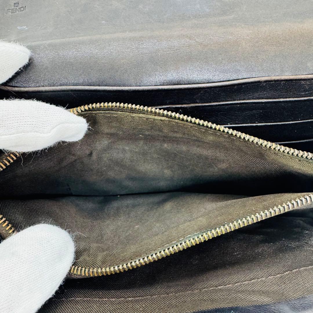✨FENDI✨フェンディ✨ズッカ柄✨ブラウン✨シルバー金具✨長財布✨