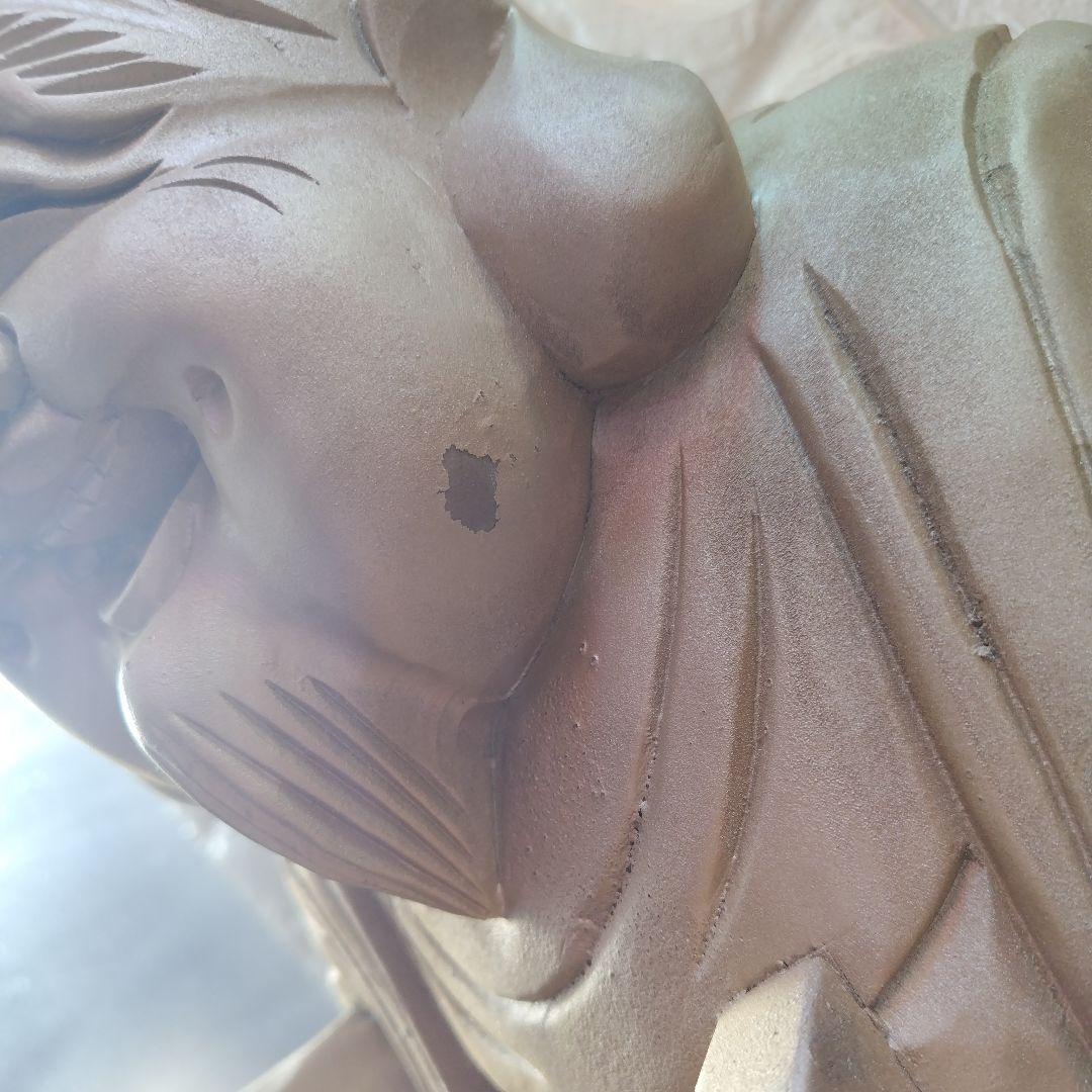 恵比寿 様 木彫り Japanese Wooden Ebisu 彫刻 縁起物