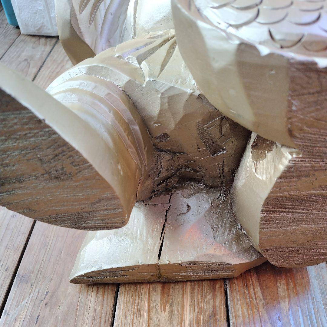 恵比寿 様 木彫り Japanese Wooden Ebisu 彫刻 縁起物