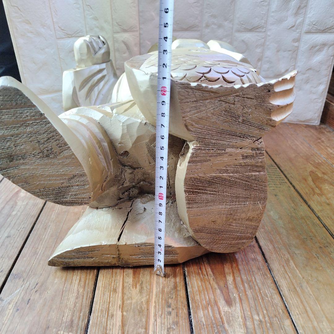 恵比寿 様 木彫り Japanese Wooden Ebisu 彫刻 縁起物