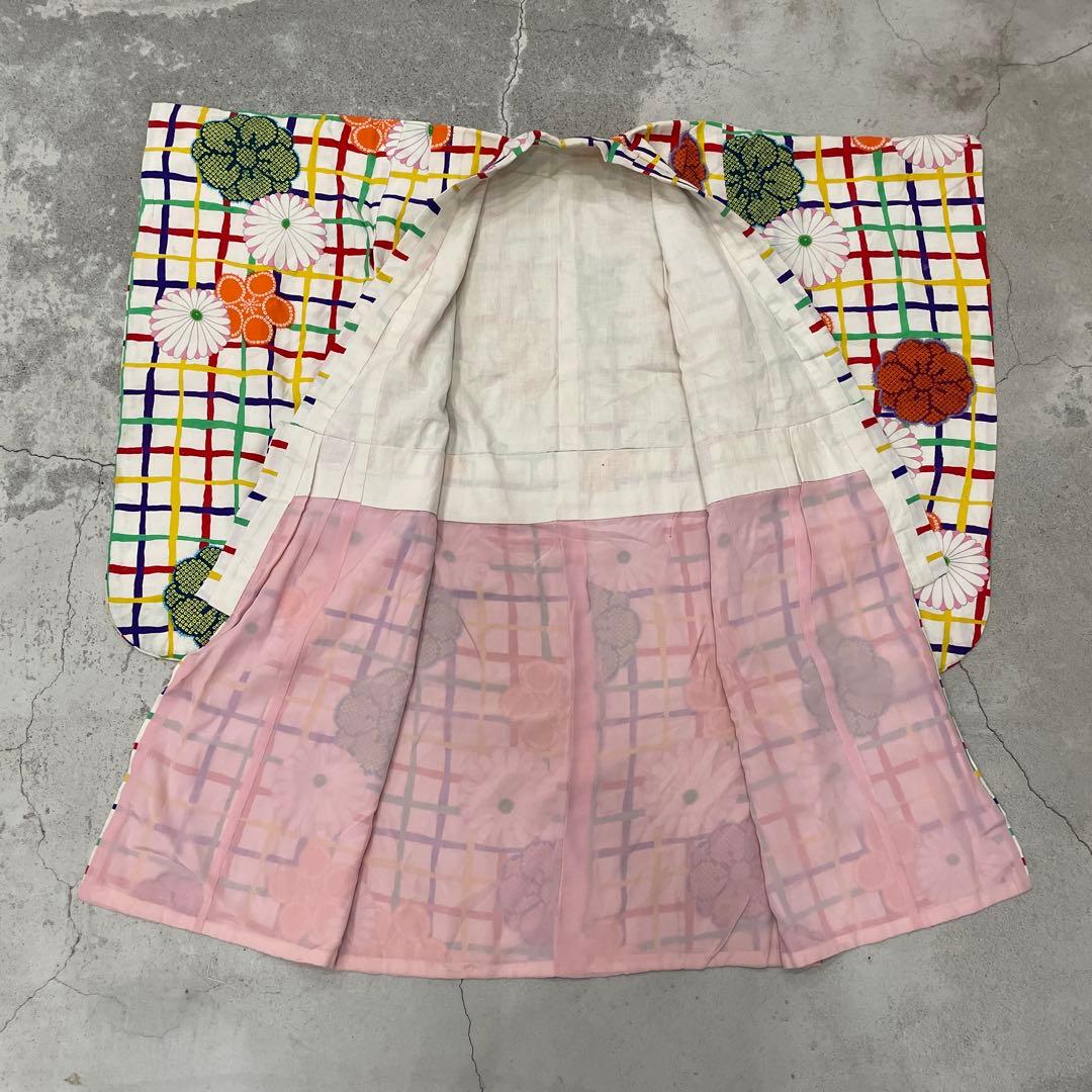 七五三　3歳着物 アンティーク着物【K3-22】